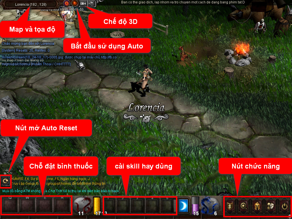Chức năng chính của Game MU Thánh Địa Chức năng chính của Game MU Thánh Địa